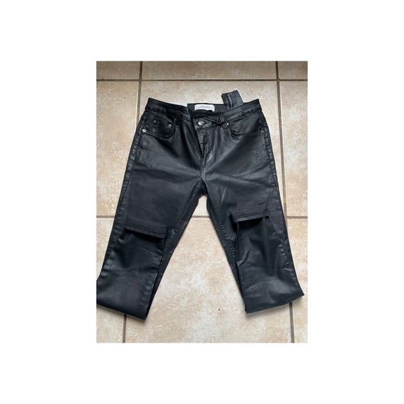 Zara skinny jeans black coated premium denim - Picture 7 of 7